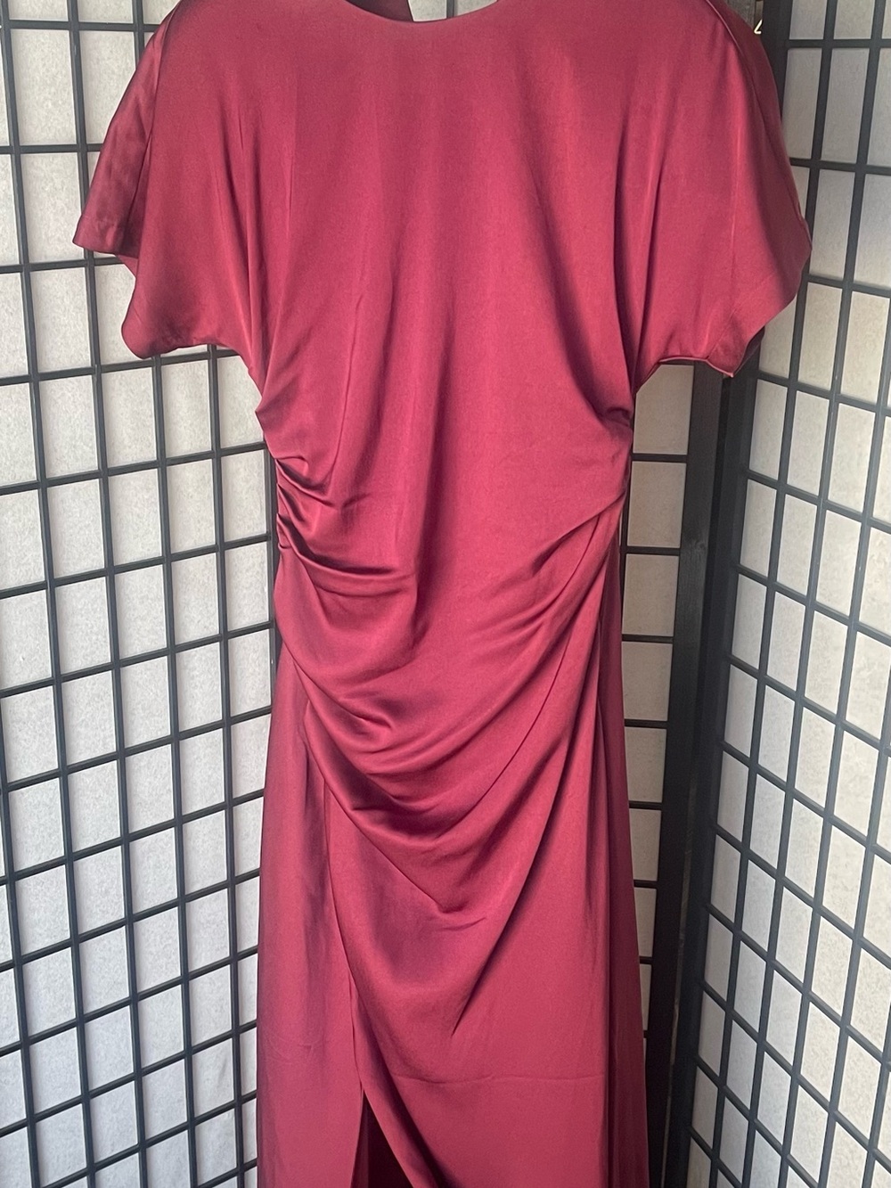 Jonathan Simkhai Draped Maxi Dress in Burgundy